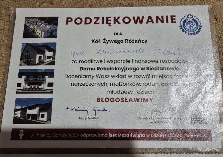 Spotkanie opłatkowe Koła Żywego Różańca Kazimierzów2