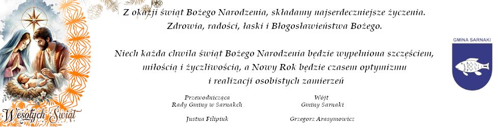 Życzenia bożonarodzeniowe Gmina Sarnaki