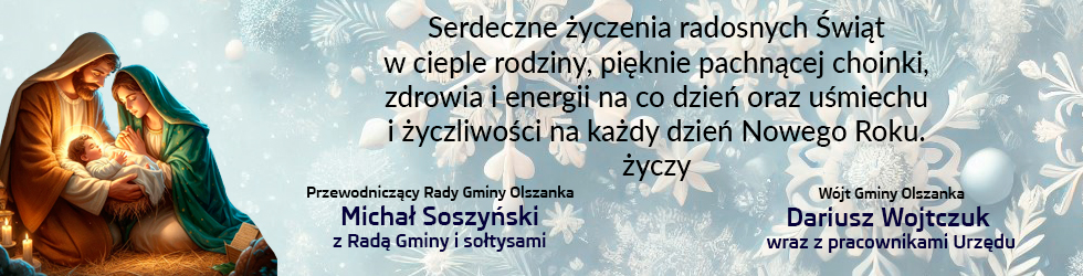 Życzenia bożonarodzeniowe - Gmina Olszanka